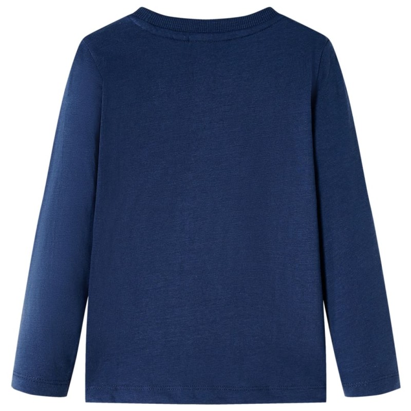 Kinder-Langarmshirt Marineblau Melange 116 Kinder-Langarmshirt Marineblau Melange 116