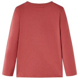 Kinder-Langarmshirt Dunkelrot 140