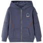Kinder-Kapuzenpullover mit Reißverschluss Dunkelblau Melange 104 Kinder-Kapuzenpullover mit Reißverschluss Dunkelblau Melange 104