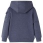 Kinder-Kapuzenpullover mit Reißverschluss Dunkelblau Melange 104 Kinder-Kapuzenpullover mit Reißverschluss Dunkelblau Melange 104