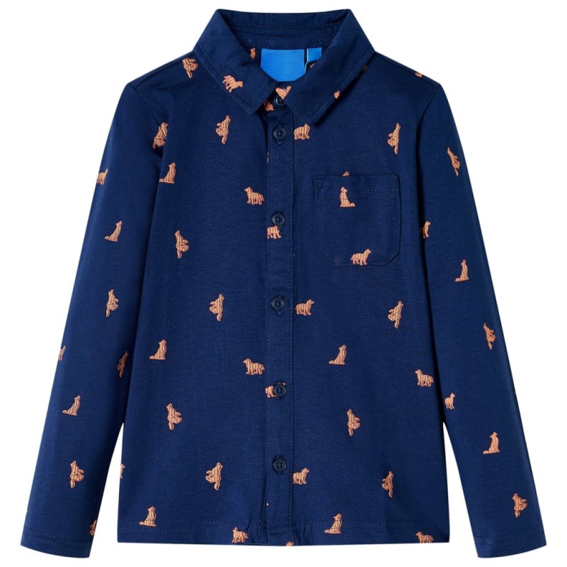 Kinderhemd Marineblau 140 Kinderhemd Marineblau 140
