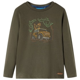 Kinder-Langarmshirt Khaki 116
