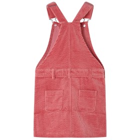 Kinder-Latzkleid Cord Rosa 140