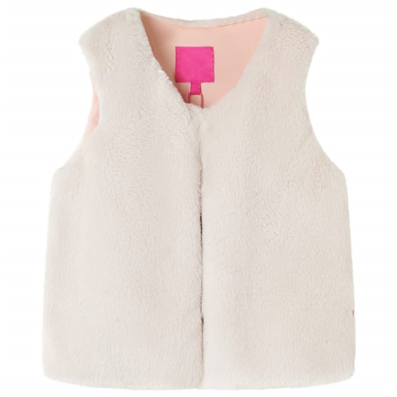 Kinderweste Kunstpelz Beige 128 Kinderweste Kunstpelz Beige 128