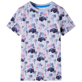 Kinder-T-Shirt Grau Melange 92