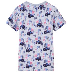 Kinder-T-Shirt Grau Melange 92