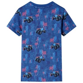 Kinder-T-Shirt Dunkelblau Melange 104