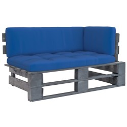 vidaXL Outdoor-Ecksofa Paletten Kiefernholz Imprägniert Grau