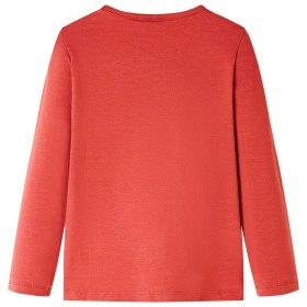 Kinder-Langarmshirt Dunkelrot 116
