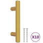 vidaXL Möbelgriffe 10 Stk. Golden 64 mm Edelstahl vidaXL Möbelgriffe 10 Stk. Golden 64 mm Edelstahl