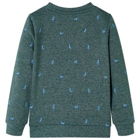 Kinder-Sweatshirt Dunkelgrün Melange 140