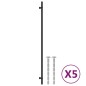 vidaXL Möbelgriffe 5 Stk. Schwarz 480 mm Edelstahl vidaXL Möbelgriffe 5 Stk. Schwarz 480 mm Edelstahl