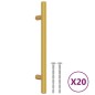 vidaXL Möbelgriffe 20 Stk. Golden 128 mm Edelstahl vidaXL Möbelgriffe 20 Stk. Golden 128 mm Edelstahl
