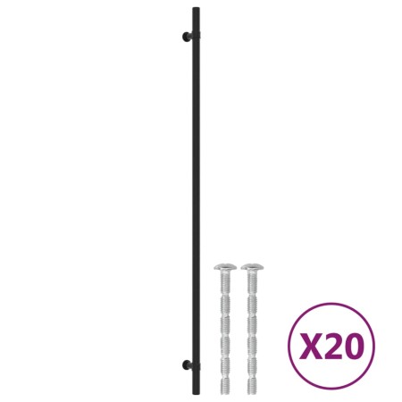 vidaXL Möbelgriffe 20 Stk. Schwarz 480 mm Edelstahl