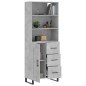 Highboard Betongrau 69,5x34x180 cm Holzwerkstoff Highboard Betongrau 69,5x34x180 cm Holzwerkstoff
