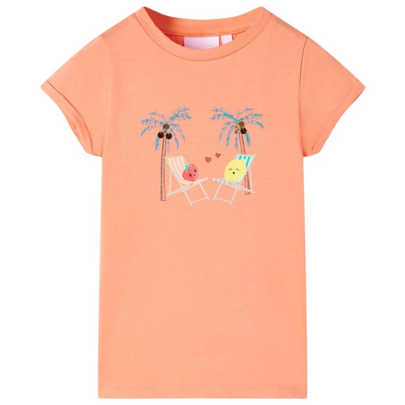 Kinder-T-Shirt Pfirsichfarbe 92 Kinder-T-Shirt Pfirsichfarbe 92