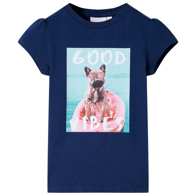 Kinder-T-Shirt Marineblau 128 Kinder-T-Shirt Marineblau 128