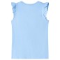 Kinder-T-Shirt mit Rüschenärmeln Hellblau 104 Kinder-T-Shirt mit Rüschenärmeln Hellblau 104