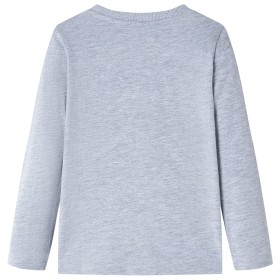 Kinder-Langarmshirt Grau Melange 92