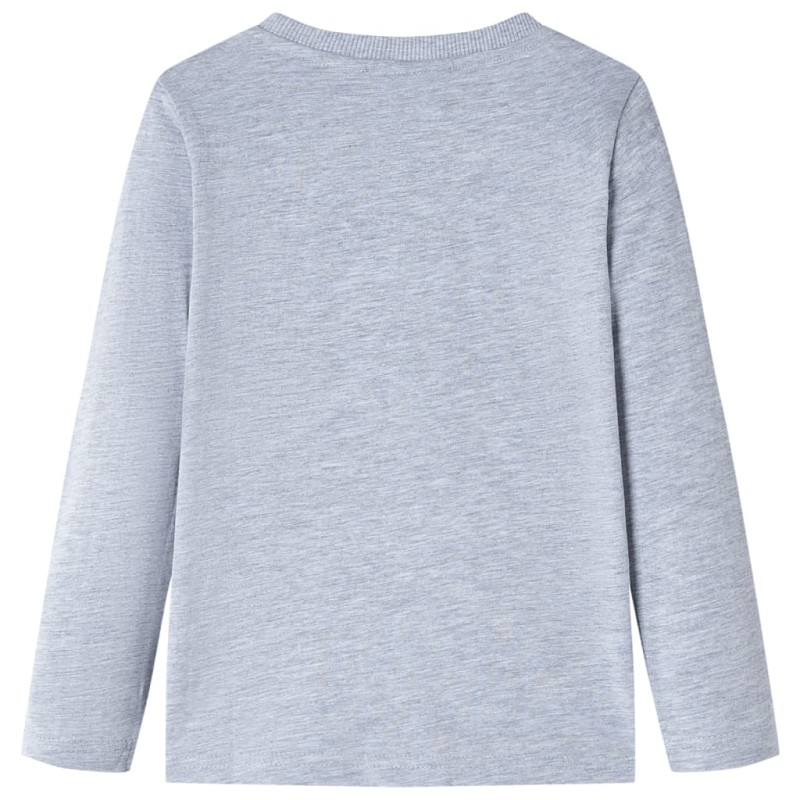 Kinder-Langarmshirt Grau Melange 92 Kinder-Langarmshirt Grau Melange 92