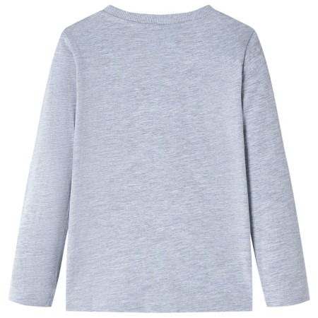 Kinder-Langarmshirt Grau Melange 92