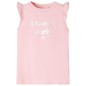 Kinder-T-Shirt mit Rüschenärmeln Hellrosa 92 Kinder-T-Shirt mit Rüschenärmeln Hellrosa 92