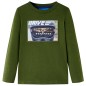 Kinder-Langarmshirt Dunkles Khaki 128 Kinder-Langarmshirt Dunkles Khaki 128