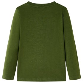 Kinder-Langarmshirt Dunkles Khaki 128