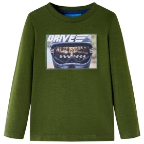 Kinder-Langarmshirt Dunkles Khaki 104