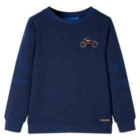 Kinder-Sweatshirt Marineblau Melange 140