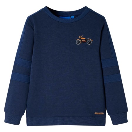 Kinder-Sweatshirt Marineblau Melange 140
