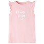 Kinder-T-Shirt mit Rüschenärmeln Hellrosa 116 Kinder-T-Shirt mit Rüschenärmeln Hellrosa 116