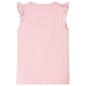 Kinder-T-Shirt mit Rüschenärmeln Hellrosa 116 Kinder-T-Shirt mit Rüschenärmeln Hellrosa 116