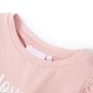 Kinder-T-Shirt mit Rüschenärmeln Hellrosa 116 Kinder-T-Shirt mit Rüschenärmeln Hellrosa 116