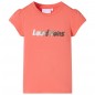 Kinder-T-Shirt mit Flügelärmeln Korallenrosa 104 Kinder-T-Shirt mit Flügelärmeln Korallenrosa 104