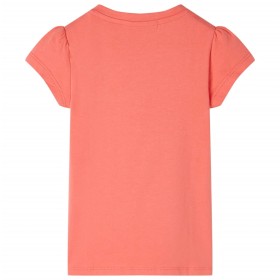 Kinder-T-Shirt mit Flügelärmeln Korallenrosa 104