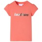 Kinder-T-Shirt mit Flügelärmeln Korallenrosa 128 Kinder-T-Shirt mit Flügelärmeln Korallenrosa 128