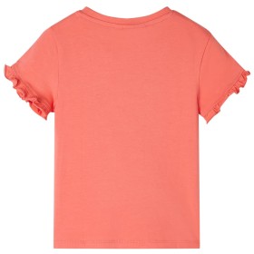 Kinder-Kurzarmshirt Korallenrosa 128