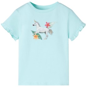 Kinder-Kurzarmshirt Hellblau 140
