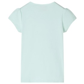 Kinder-T-Shirt mit Flügelärmeln Helles Minzgrün 140