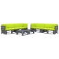vidaXL 6-tlg. Paletten-Lounge-Set Grau Imprägniertes Kiefernholz vidaXL 6-tlg. Paletten-Lounge-Set Grau Imprägniertes Kiefernholz