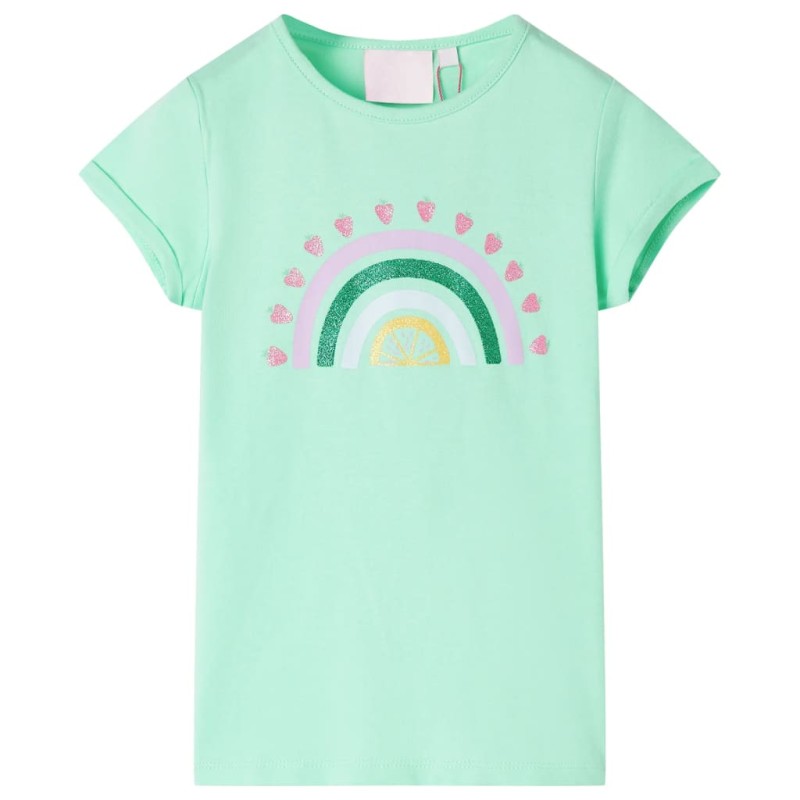 Kinder-T-Shirt Knallgrün 128 Kinder-T-Shirt Knallgrün 128