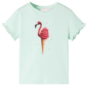 Kinder-T-Shirt Helles Minzgrün 116