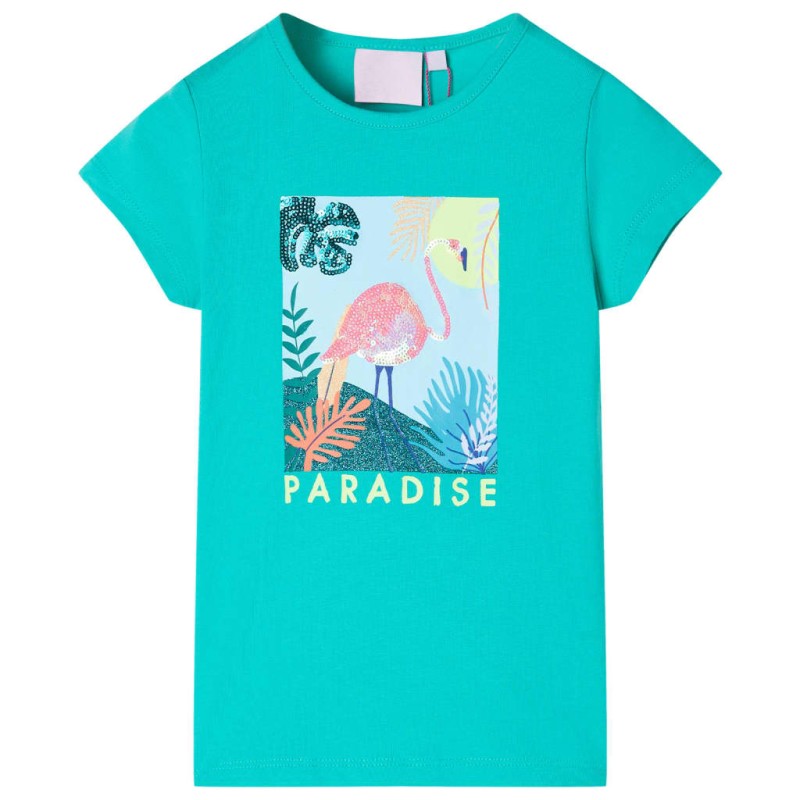 Kinder T-Shirt Minzgrün 116 Kinder T-Shirt Minzgrün 116
