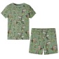 Kinderpyjama mit Kurzen Ärmeln Hellkhaki 104 Kinderpyjama mit Kurzen Ärmeln Hellkhaki 104