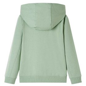 Kinder-Kapuzenpullover mit Reißverschluss Helles Khaki 116