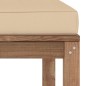vidaXL Gartenhocker mit Beigen Kissen vidaXL Gartenhocker mit Beigen Kissen