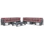 vidaXL 6-tlg. Paletten-Lounge-Set Grau Imprägniertes Kiefernholz vidaXL 6-tlg. Paletten-Lounge-Set Grau Imprägniertes Kiefernholz