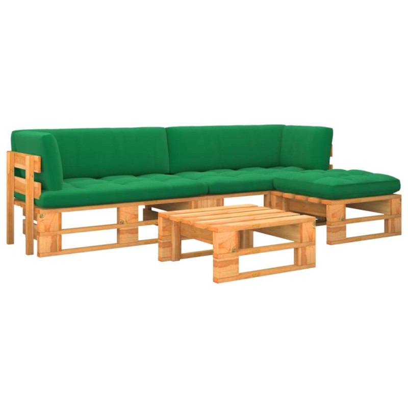 vidaXL 4-tlg. Paletten-Lounge-Set Honigbraun Imprägniertes Kiefernholz vidaXL 4-tlg. Paletten-Lounge-Set Honigbraun Imprägniertes Kiefernholz