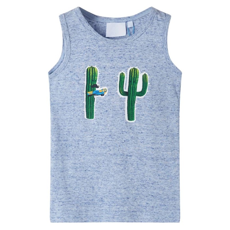 Kinder-Tanktop Blau Melange 128 Kinder-Tanktop Blau Melange 128